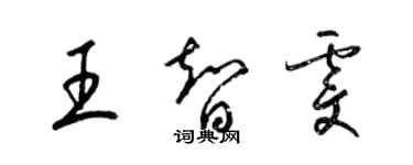 梁锦英王智雯草书个性签名怎么写