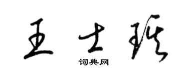梁锦英王士琪草书个性签名怎么写
