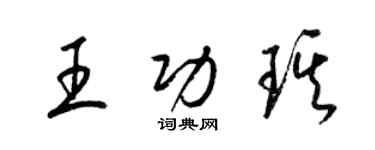 梁锦英王功琪草书个性签名怎么写