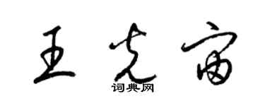 梁锦英王光宙草书个性签名怎么写