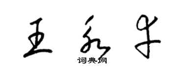 梁锦英王永幸草书个性签名怎么写