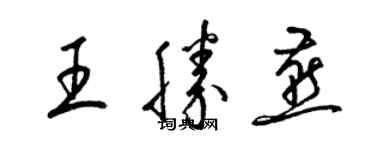梁锦英王胜燕草书个性签名怎么写