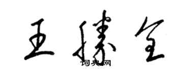 梁锦英王胜全草书个性签名怎么写