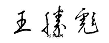 梁锦英王胜彪草书个性签名怎么写