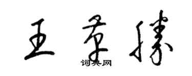 梁锦英王革胜草书个性签名怎么写