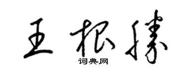 梁锦英王根胜草书个性签名怎么写