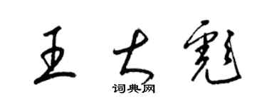 梁锦英王大彪草书个性签名怎么写