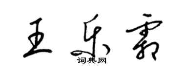 梁锦英王乐霜草书个性签名怎么写