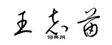 梁锦英王志苗草书个性签名怎么写