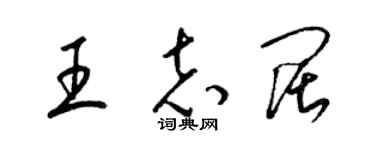 梁锦英王志阔草书个性签名怎么写