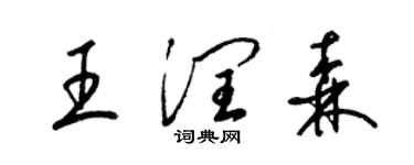 梁锦英王润森草书个性签名怎么写