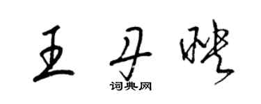 梁锦英王丹映草书个性签名怎么写