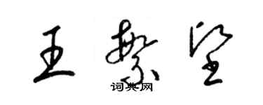 梁锦英王繁坚草书个性签名怎么写