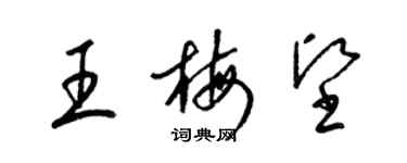 梁锦英王梅坚草书个性签名怎么写