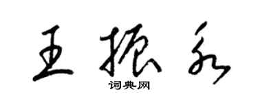 梁锦英王振永草书个性签名怎么写