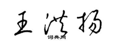 梁锦英王洪扬草书个性签名怎么写