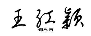 梁锦英王红颖草书个性签名怎么写