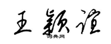 梁锦英王颖谊草书个性签名怎么写