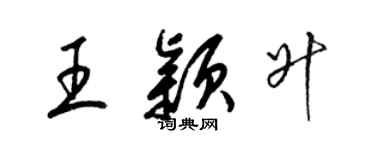 梁锦英王颖升草书个性签名怎么写