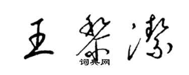 梁锦英王黎洁草书个性签名怎么写