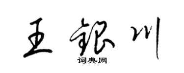 梁锦英王银川草书个性签名怎么写