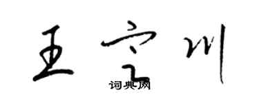 梁锦英王定川草书个性签名怎么写