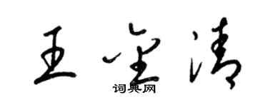 梁锦英王金清草书个性签名怎么写