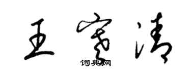 梁锦英王寒清草书个性签名怎么写