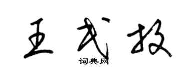 梁锦英王民放草书个性签名怎么写