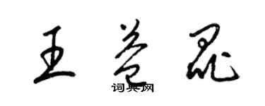 梁锦英王益昆草书个性签名怎么写