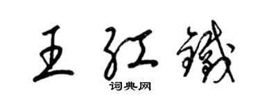 梁锦英王红铁草书个性签名怎么写