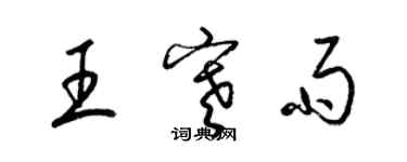 梁锦英王寒雨草书个性签名怎么写