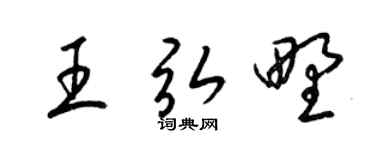 梁锦英王弘野草书个性签名怎么写
