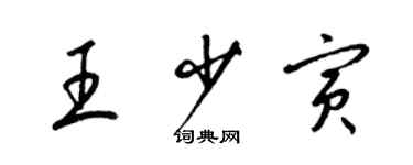 梁锦英王少寅草书个性签名怎么写