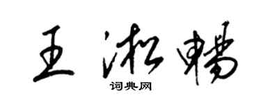 梁锦英王淞畅草书个性签名怎么写