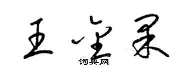 梁锦英王金果草书个性签名怎么写
