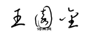 梁锦英王园金草书个性签名怎么写