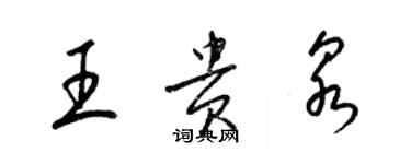 梁锦英王贵泉草书个性签名怎么写