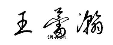 梁锦英王蕾瀚草书个性签名怎么写