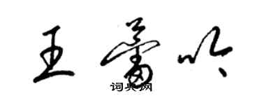 梁锦英王蕾吟草书个性签名怎么写