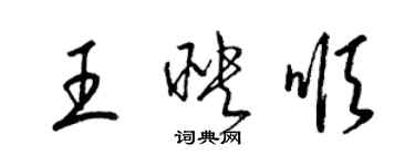 梁锦英王映顺草书个性签名怎么写