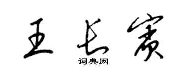 梁锦英王长宾草书个性签名怎么写