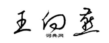 梁锦英王向燕草书个性签名怎么写