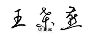 梁锦英王桑燕草书个性签名怎么写