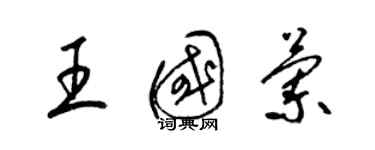 梁锦英王国兰草书个性签名怎么写
