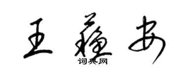 梁锦英王苏安草书个性签名怎么写
