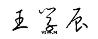 梁锦英王学辰草书个性签名怎么写