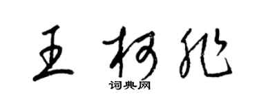梁锦英王柯非草书个性签名怎么写