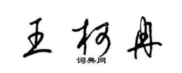 梁锦英王柯冉草书个性签名怎么写