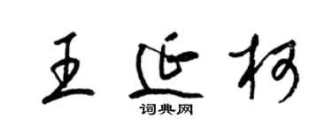 梁锦英王延柯草书个性签名怎么写